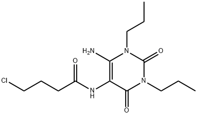 Butanamide,  N-(6-amino-1,2,3,4-tetrahydro-2,4-dioxo-1,3-dipropyl-5-pyrimidinyl)-4-chloro- Struktur