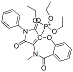 2-phenyl-10-methyl-3a-triethoxyphosphonio-1H-2,3,9,10-tetrahydropyrrolo(3,4-b)(1,4)benzoxazepine-1,3,9-trione Struktur