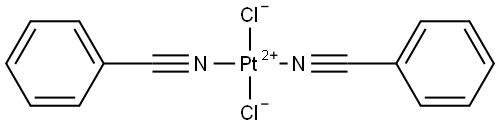 Bis(benzonitrile)dichloroplatinum(II) Struktur