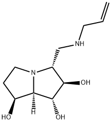 1H-Pyrrolizine-1,2,7-triol, hexahydro-3-(2-propenylamino)methyl-, 1R-(1.alpha.,2.beta.,3.alpha.,7.beta.,7a.alpha.)- Struktur