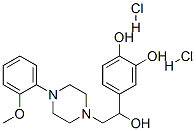 4-[1-hydroxy-2-[4-(2-methoxyphenyl)-1-piperazinyl]ethyl]pyrocatechol dihydrochloride Struktur