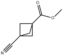 Bicyclo[1.1.1]pentane-1-carboxylic acid, 3-cyano-, methyl ester (9CI) Structure