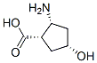 Cyclopentanecarboxylic acid, 2-amino-4-hydroxy-, (1alpha,2alpha,4alpha)- (9CI) Struktur