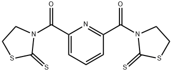 3,3'-(2,6-Pyridinediyldicarbonyl)bis-2-thiazolidinethione Struktur