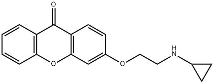 3-(2-(cyclopropylamino)ethoxy)xanthone Struktur