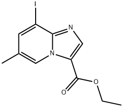 Ethyl 8-iodo-6-methylimidazo-[1,2-a]pyridine-3-carboxylate Struktur