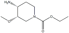 1-Piperidinecarboxylicacid,4-amino-3-methoxy-,ethylester,cis-(-)-(9CI) Struktur