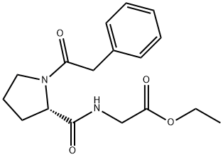 ethyl 2-[[(2S)-1-(2-phenylacetyl)pyrrolidine-2-carbonyl]amino]acetate Structure