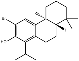 2-Phenanthrenol, 3-bromo-4b,5,6,7,8,8a,9,10-octahydro-4b,8,8-trimethyl-1-(1-methylethyl)-, (4bS,8aS)- Struktur