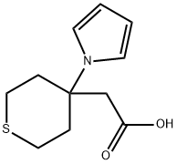 [4-(1H-pyrrol-1-yl)tetrahydro-2H-thiopyran-4-yl]acetic acid Struktur