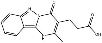 3-(2-Methyl-4-oxo-1,4-dihydropyrimido[1,2-b]indazol-3-yl)propanoic acid Struktur