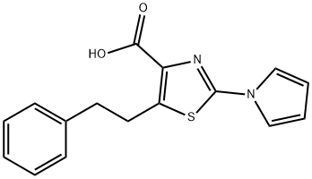 5-(2-Phenylethyl)-2-(1H-pyrrol-1-yl)-1,3-thiazole-4-carboxylic acid Struktur