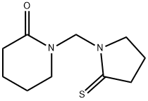 2-Piperidinone,  1-[(2-thioxo-1-pyrrolidinyl)methyl]- Struktur