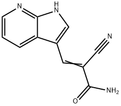 2-Propenamide, 2-cyano-3-(1H-pyrrolo[2,3-b]pyridin-3-yl)- Struktur