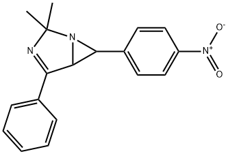 2,2-dimethyl-6-(4-nitrophenyl)-4-phenyl-1,3-diazabicyclo[3.1.0]hex-3-ene  Struktur