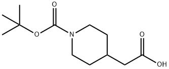 1-Boc-4-piperidylacetic acid Structure