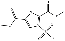 methyl 5-chloro-3-chlorosuphonylthiophene-2-carboxylate Struktur