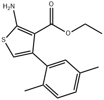 2-AMINO-4-(2,5-DIMETHYL-PHENYL)-THIOPHENE-3-CARBOXYLIC ACID ETHYL ESTER Struktur