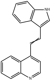 4-[2-(1H-indol-3-yl)ethenyl]quinoline Struktur