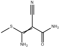 2-Propenamide,  3-amino-2-cyano-3-(methylthio)- Struktur