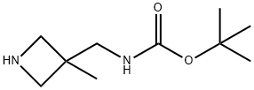 tert-Butyl (3-methylazetidin-3-yl)methylcarbamate Struktur