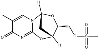 2,3'-ANHYDRO-1-(2'-DEOXY-5'-O-METHYLSULFONYL-BETA-D-THREO-PENTOFURANOSYL)-THYMINE Struktur