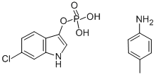 6-CHLORO-3-INDOLYL PHOSPHATE P-TOLUIDINE SALT Structure