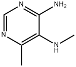 Pyrimidine, 4-amino-6-methyl-5-(methylamino)- (8CI) Struktur