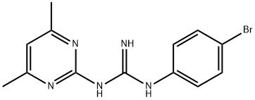 1-(p-Bromophenyl)-3-(4,6-dimethyl-2-pyrimidinyl)guanidine Struktur