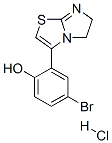 4-bromo-2-(4-thia-1,6-diazabicyclo[3.3.0]octa-2,5-dien-2-yl)phenol hyd rochloride Struktur