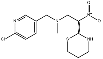 N-[(6-chloro-3-pyridinyl)methyl]-N-methyl-2-nitro-2-(1,3-thiazinan-2-yliden)-1-ethanamine Struktur