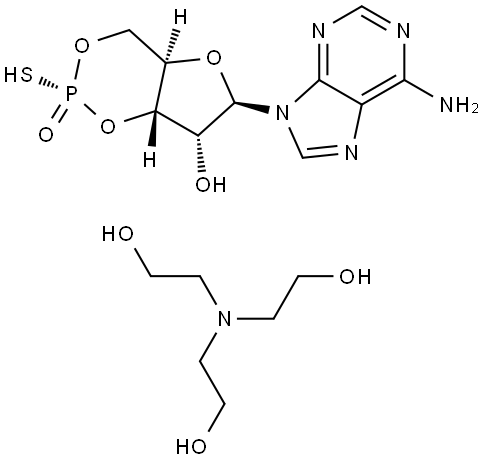 ADENOSINE 3',5'-CYCLIC MONOPHOSPHOROTHIOATE, RP-ISOMER, TRIETHYLAMMONIUM SALT Struktur