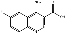 3-Cinnolinecarboxylic acid, 4-amino-6-fluoro-, hydrate Struktur