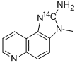 2-Amino-3-methyl-3H-imidazo[4,5-F]quinoline-2-14C Struktur