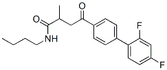 N-Butyl-2',4'-Difluoro-alpha-methyl-gamma-oxo-(1,1'-biphenyl)-4-butanamide, DL- Struktur