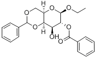 ETHYL 2-O-BENZOYL-4,6-O-BENZYLIDENE-BETA-D-GALACTOPYRANOSIDE Struktur