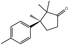 [S,(+)]-2,2,3-Trimethyl-3α-(4-methylphenyl)cyclopentanone Struktur