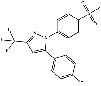 1-[(4-METHYLSULFONYL)PHENYL]-3-TRIFLUOROMETHYL-5-(4-FLUOROPHENYL)PYRAZOLE Struktur