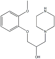 1-Piperazineethanol, a-[(2-methoxyphenoxy)methyl]- Struktur