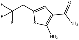 2-Amino-5-(2,2,2-trifluoroethyl)-thiophene-3-carboxamide Struktur