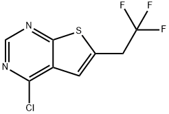 4-chloro-6-(2,2,2-trifluoroethyl)-Thieno[2,3-d]pyrimidine Struktur