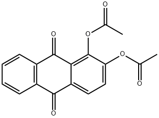 1,2-Diacetoxy-9,10-anthraquinone Struktur