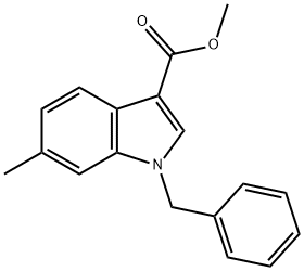 1H-INDOLE-3-CARBOXYLIC ACID, 6-METHYL-1-(PHENYLMETHYL)-,METHYL ESTER Struktur