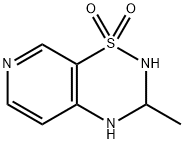 2H-Pyrido[4,3-e]-1,2,4-thiadiazine,3,4-dihydro-3-methyl-,1,1-dioxide(9CI) Struktur