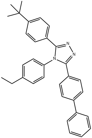 4H-1,2,4-TRIAZOLE, 3-[1,1'-BIPHENYL]-4-YL-5-[4-(1,1-DIMETHYLETHYL)PHENYL]-4-(4-ETHYLPHENYL)- Struktur