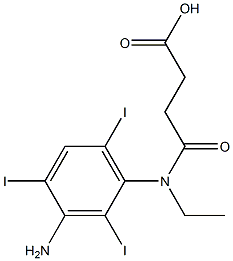 succinic acid mono-3-amino-2,4,6-triiodo-N-ethylanilide Struktur