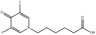 1,4-Dihydro-3,5-diiodo-4-oxo-1-pyridinehexanoic acid Struktur