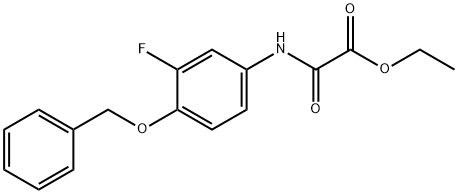 Acetic acid, 2-[[3-fluoro-4-(phenylMethoxy)phenyl]aMino]-2-oxo-, ethyl ester Struktur