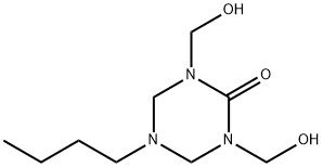 5-butyltetrahydro-1,3-bis(hydroxymethyl)-1,3,5-triazin-2(1H)-one  Struktur