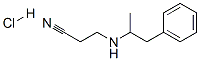 3-[(1-methyl-2-phenyl)ethylamino]propiononitrile hydrochloride Struktur